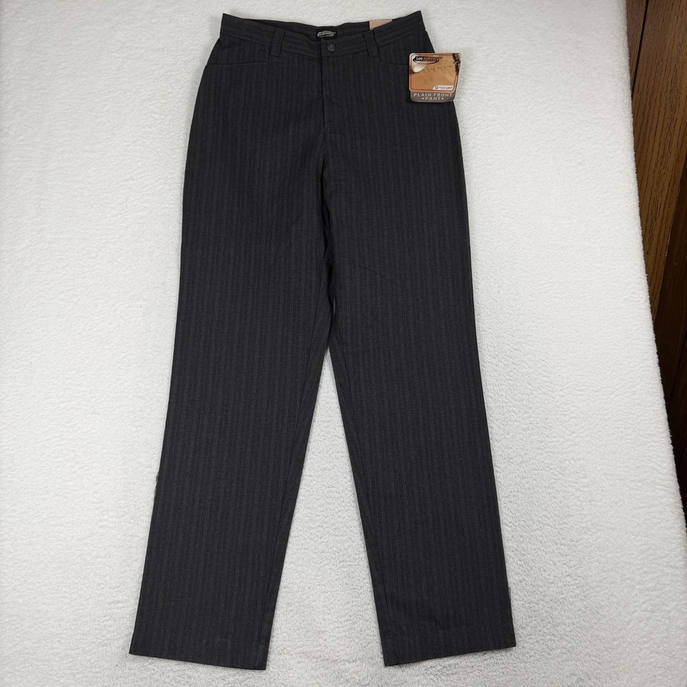 Lee Performance Khakis Size 12 (30x33) Charcoal Pants Twill Taper Nano-Care NWT